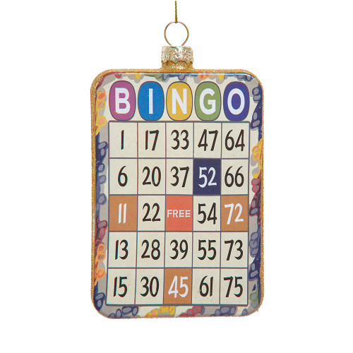 Glass Bingo Ornament