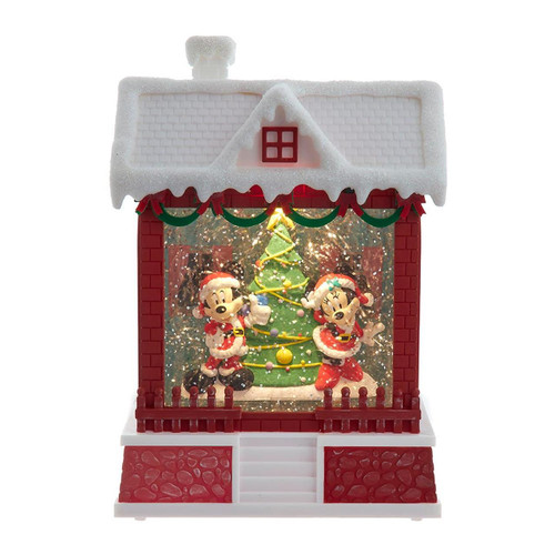 7.5“ Disney© Battery Operated Light-Up Mickey Santa Lantern