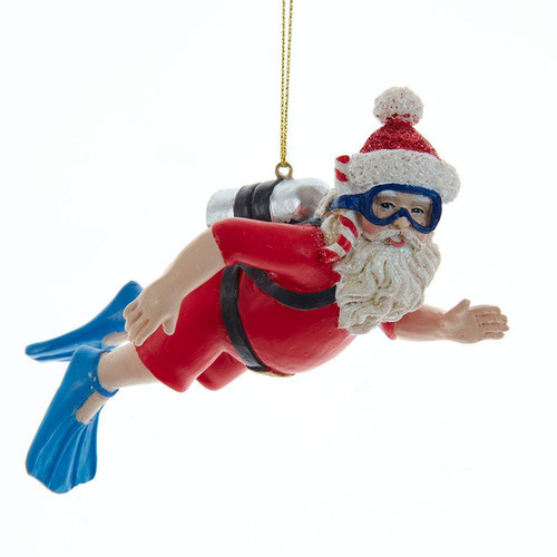 Scuba Santa Ornament