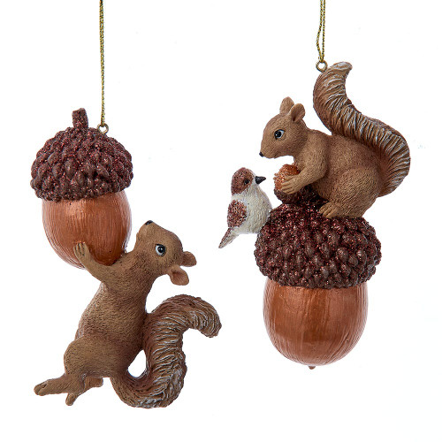 Enchanted Forest Squirrel Ornaments, 2 Assorted