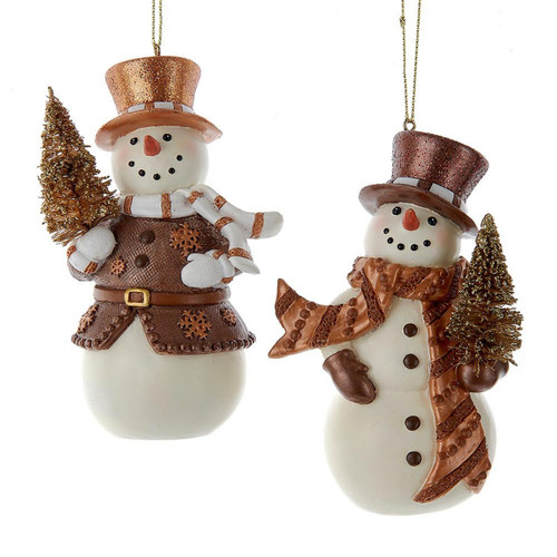 Enchanted Forest Snowman Ornaments, 2 Assorted