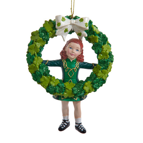 Irish Girl With Wreath Ornament