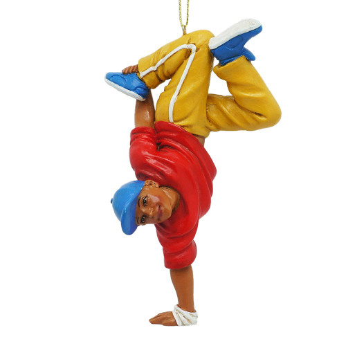 African American Hip Hop Dancer Boy Ornament
