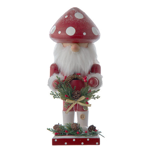 9“ Mushroom Santa Nutcracker