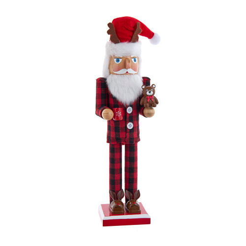 15“ Santa With Red Pajamas Nutcracker