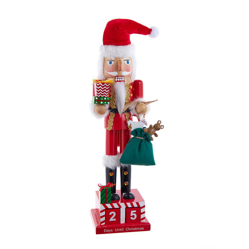 15“ Santa Calendar With Gifts Nutcracker