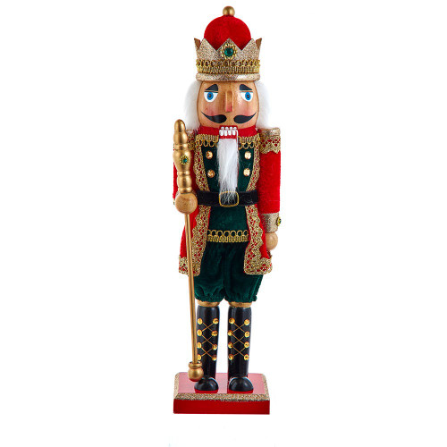 15“ Red & Green King Nutcracker