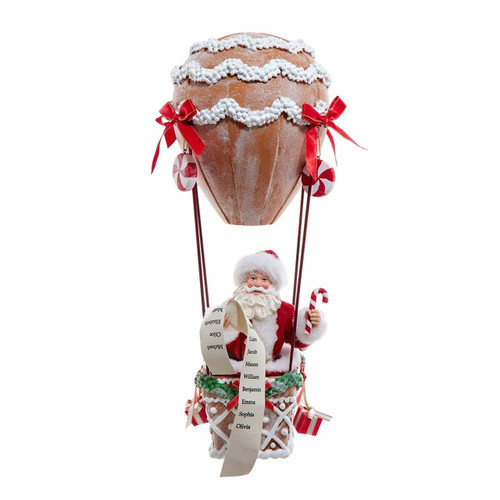 12“ Fabriché™ Hot Air Balloon Santa
