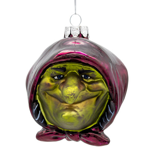 Gorenaments® Glass “Babushka“ Witch Ornament