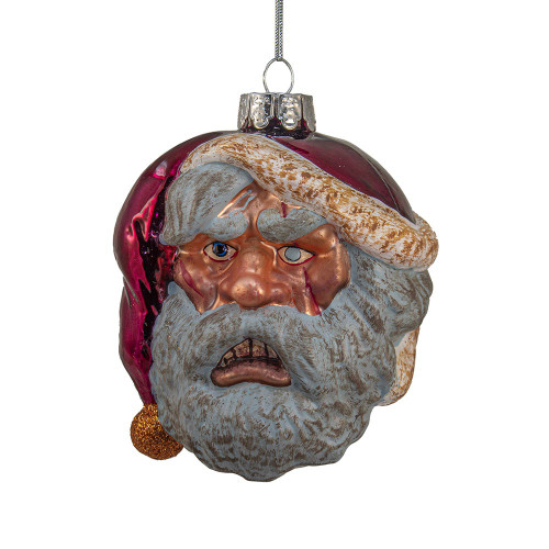 Gorenaments® Glass Evil Santa Ornament