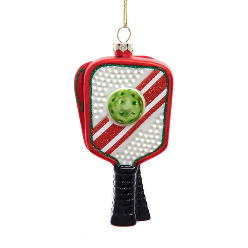 Glass Pickleball Ornament