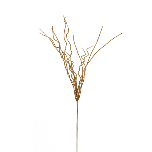 Gold Glitter Willow Spray