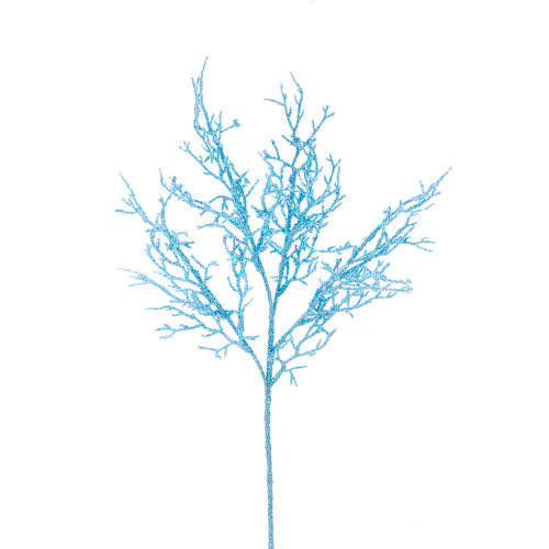 Blue Glitter Twig Spray