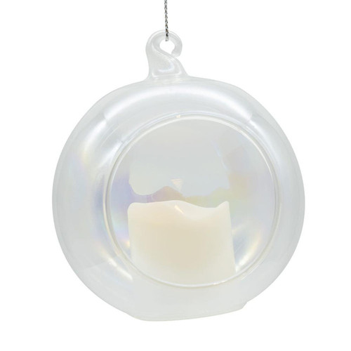 90MM Battery-Operated Lighted LED Candle In Votive Ornament