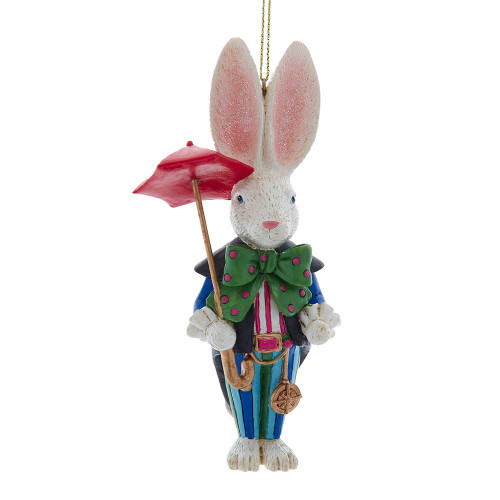 5.25“ Hollywood Nutcrackers™ White Rabbit Ornament