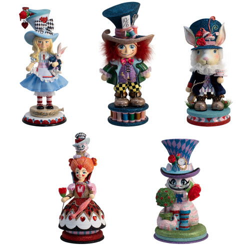 11“ Hollywood Nutcrackers™ Alice In Wonderland Nutcrackers, 5 Assorted