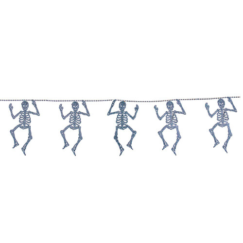 6' Silver Skeleton Garland