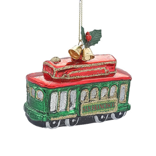 San Francisco Streetcar Glass Ornament