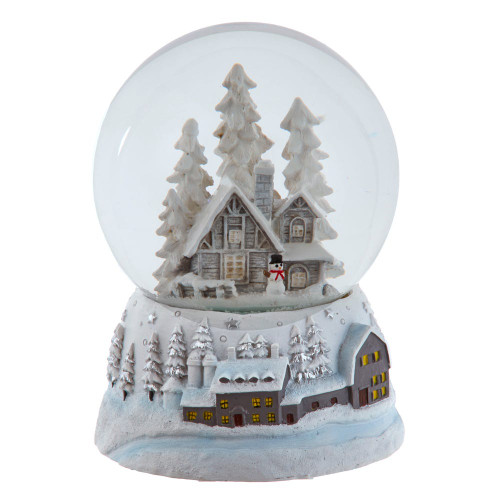 120MM Musical Snowy House Water Globe