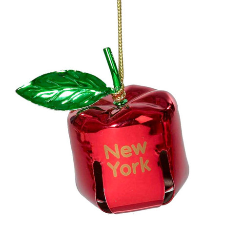 Red Metal New York Bell Ornament