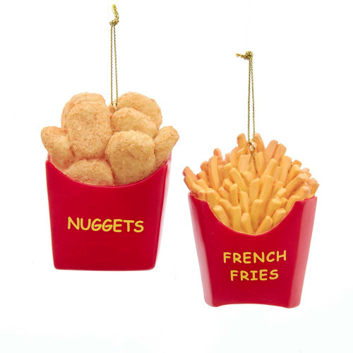 Fries and Nuggets Ornaments, 2 Assorted