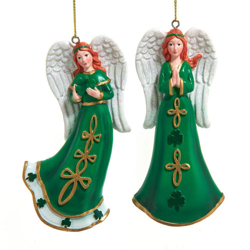 Irish Angel Ornaments, 2 Assorted