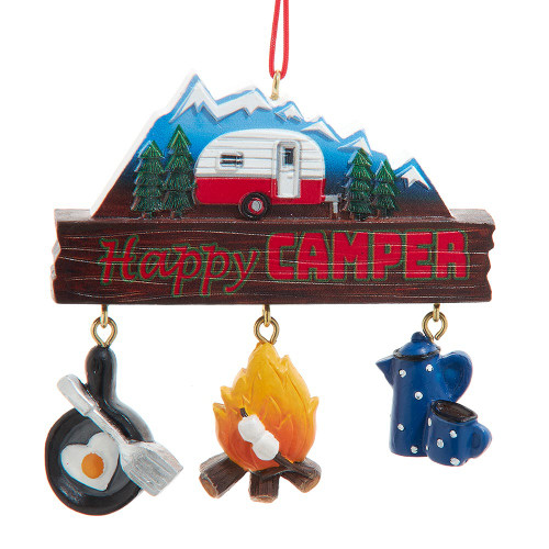 “Happy Camper“ With Dangles Ornament