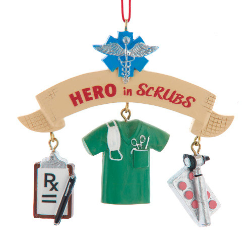 “Hero In Scrubs“ Dangler Ornament
