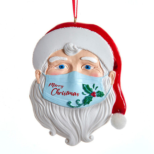 Santa With Mask Ornament