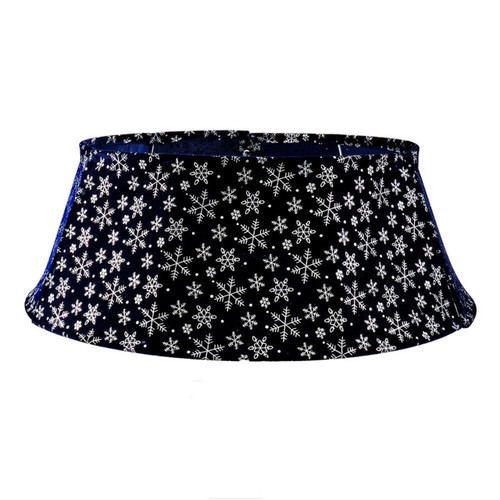 27“ Navy With Snowflakes Tree Collar