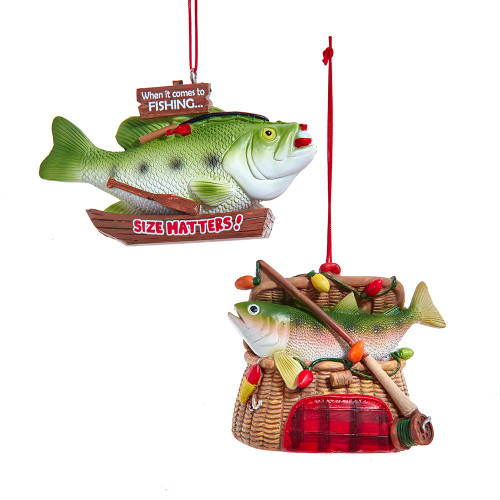 Fishing Ornaments, 2 Assorted