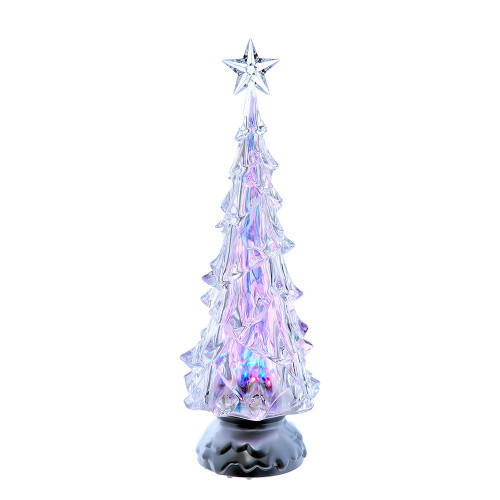 14“ Battery Operated RGB LED Lighted Animated Spinning Tree
