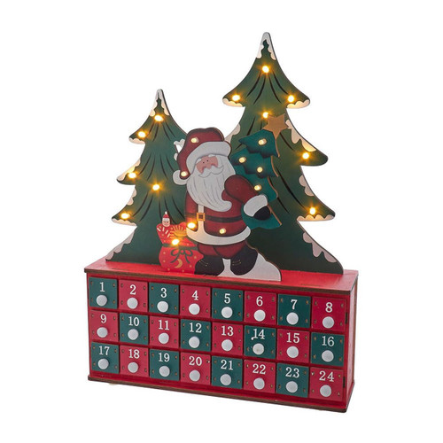 15.75“ Battery Operated Wooden LED Lighted Advent Calendar
