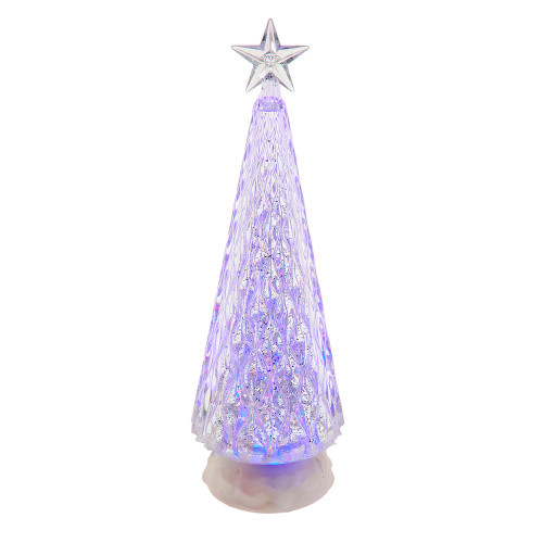 13.6“ Battery Operated RGB Color Changing Christmas Tree With Water