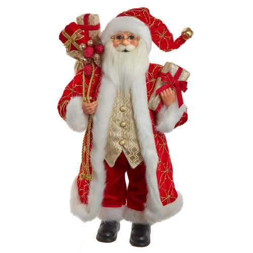 17“ KSA Kringles Red Santa With Gifts