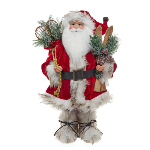 18“ KSA Kringles Rustic Santa With Skis