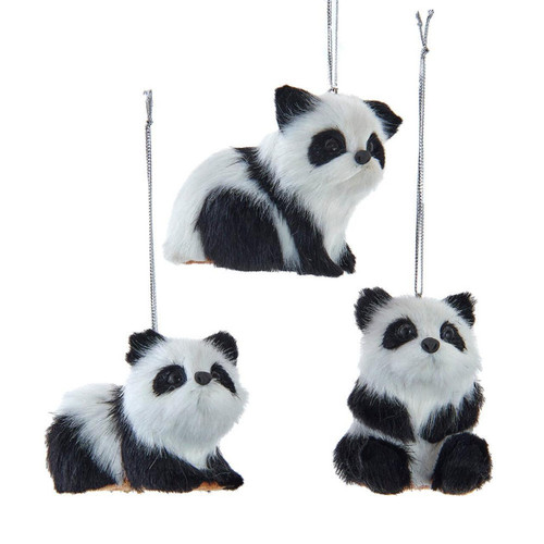 Panda Ornaments, 3 Assorted