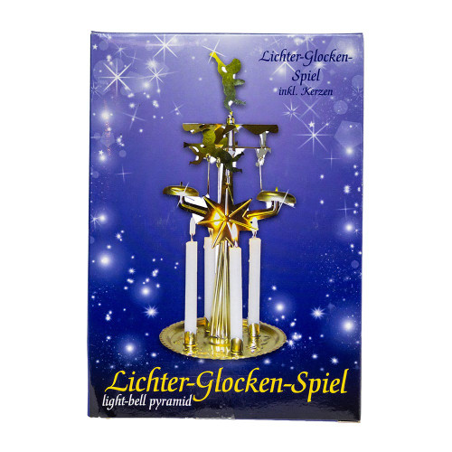 8.5“ Angel Light Bell Pyramid With 4 Candles