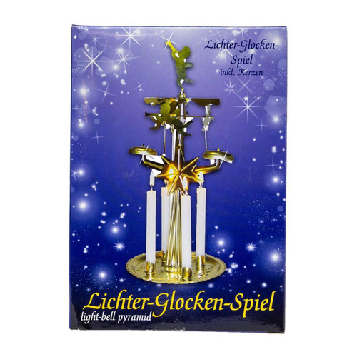 8.5“ Angel Light Bell Pyramid With 4 Candles