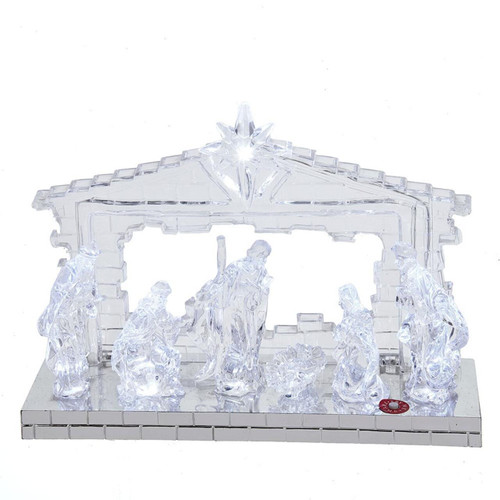 Battery-Operated Light-Up LED Musical Nativity Scene