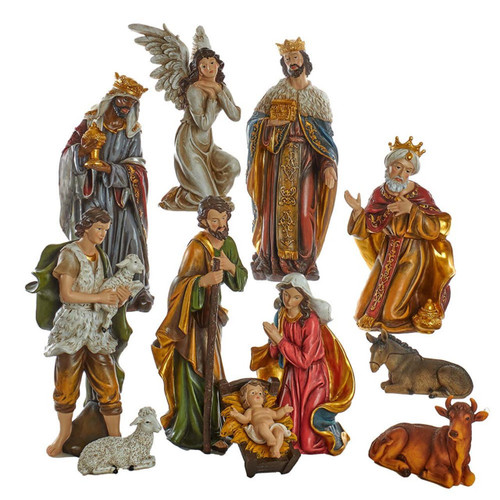 15“ Nativity Figurine Table Pieces, 11-Piece Set
