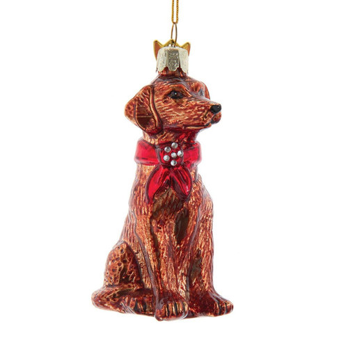 Noble Gems™ Brown Labrador Retriever Glass Ornament