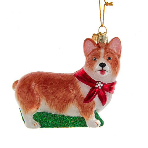 Noble Gems™ Corgi Glass Ornament