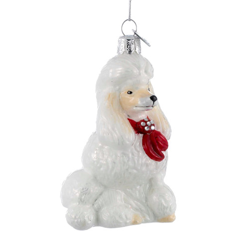 Noble Gems™ Poodle Glass Ornament