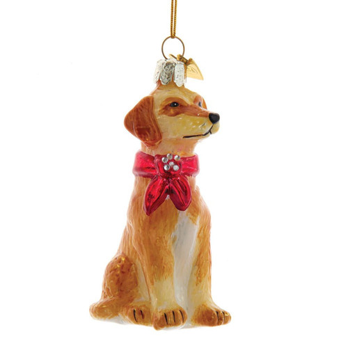 Noble Gems™ Yellow Labrador Retriever Glass Ornament