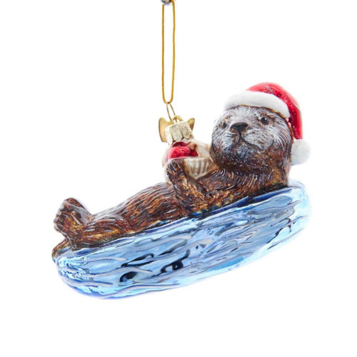 Noble Gems™ Sea Otter Glass Ornament