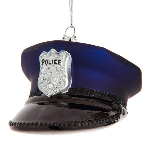 Noble Gems™ Glass Police Hat Ornament