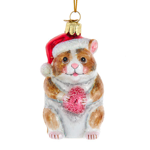 Noble Gems™ Glass Hamster With Gumdrop Ornament