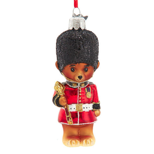 Noble Gems™ Glass Royal Guard Teddy Bear Ornament