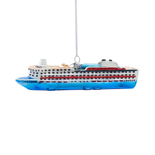 Noble Gems™ Glass Cruise Ship Ornament